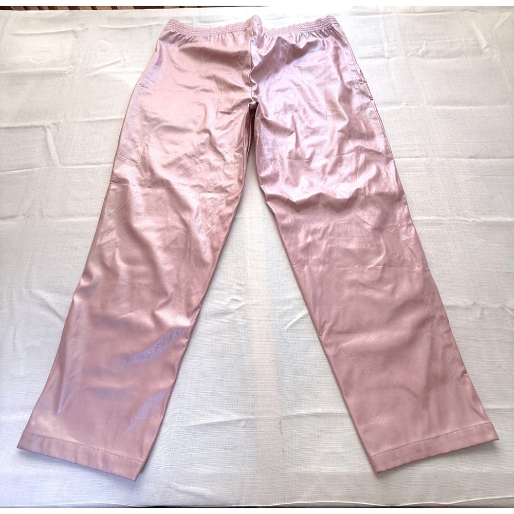 Vintage Roamans Pink Faux Leather Pants Y2K‎ Barbiecore 2X